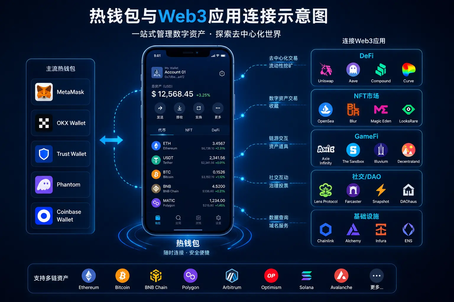 热钱包与Web3应用连接示意图.webp