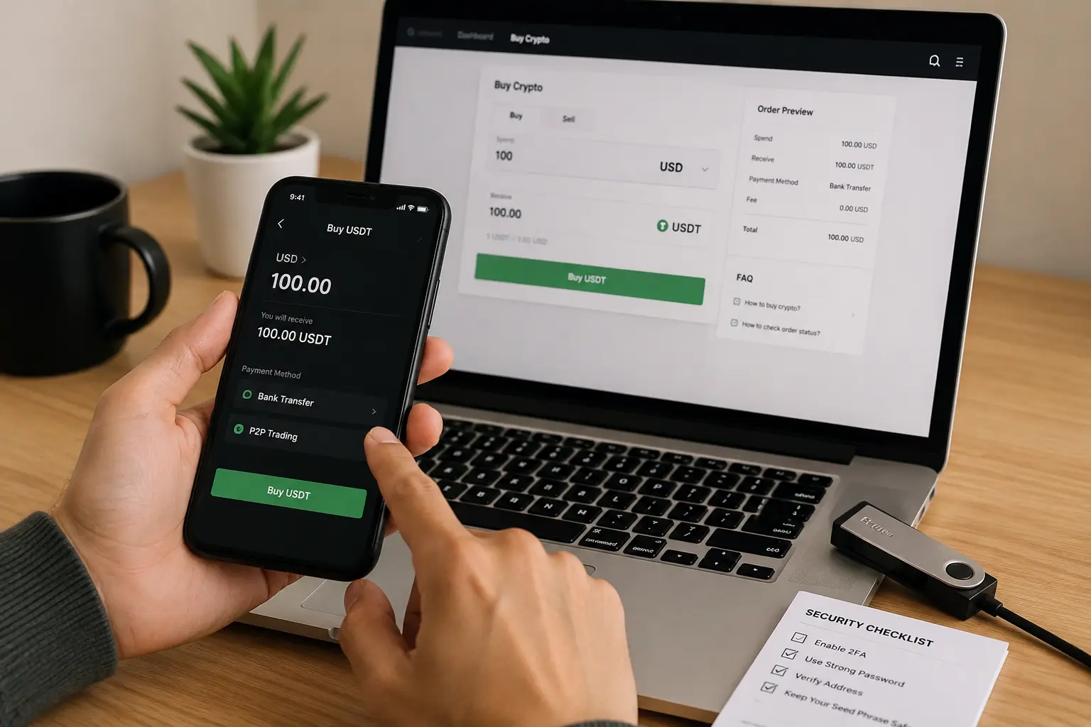 新手使用手机和电脑购买USDT.webp